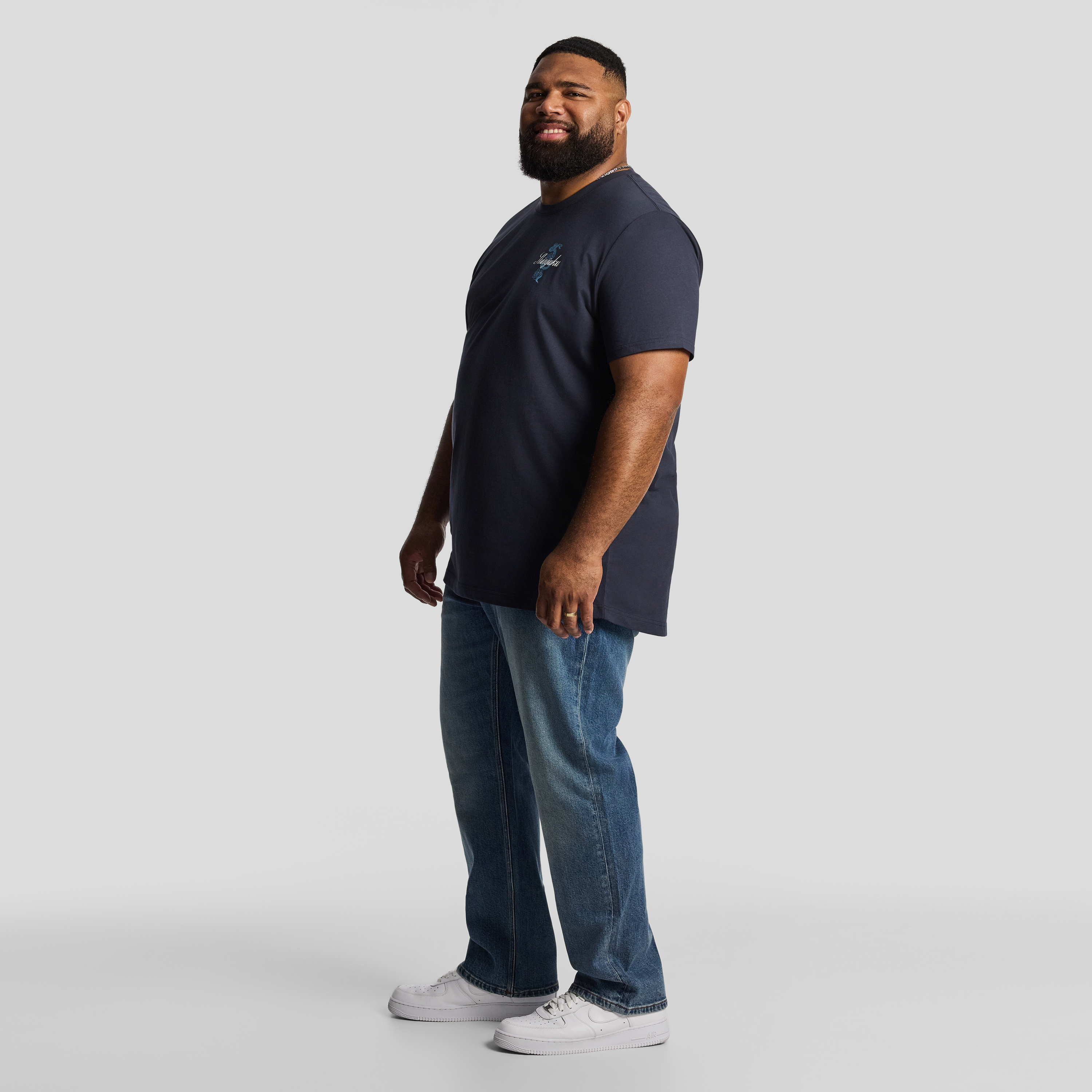 Steel Blue Viper Longline Crew Tee