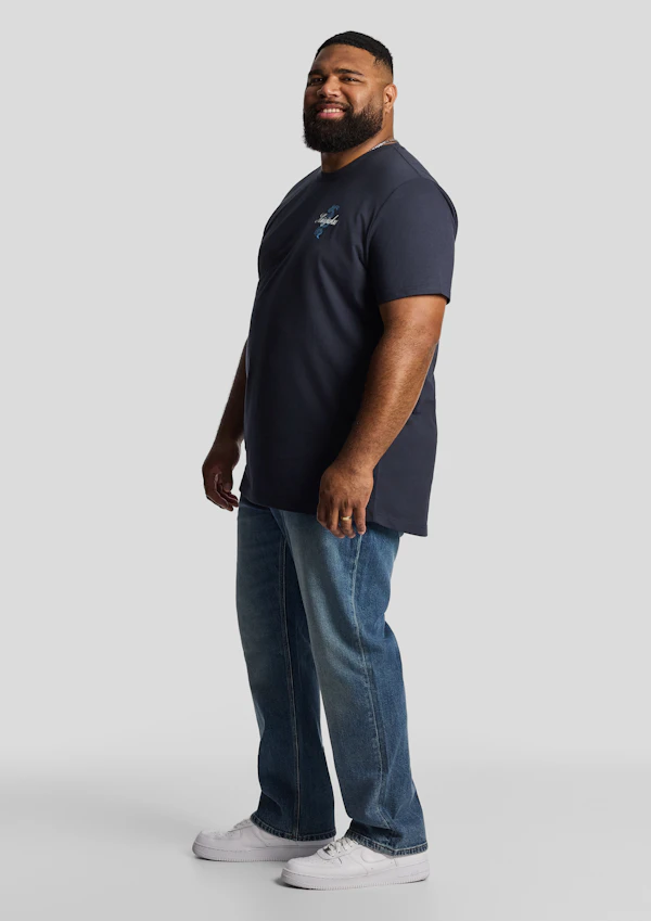 Steel Blue Viper Longline Crew Tee