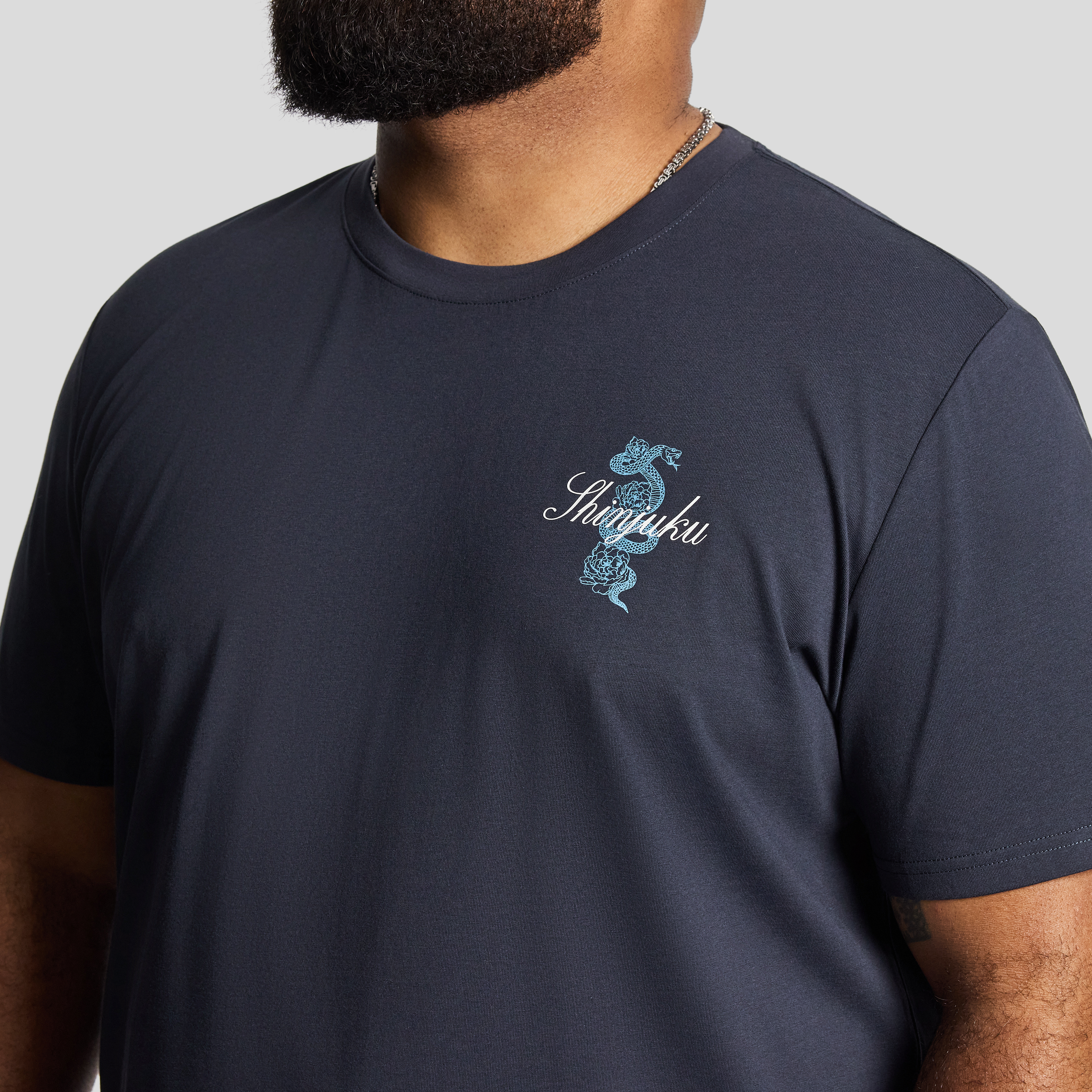 Steel Blue Viper Longline Crew Tee
