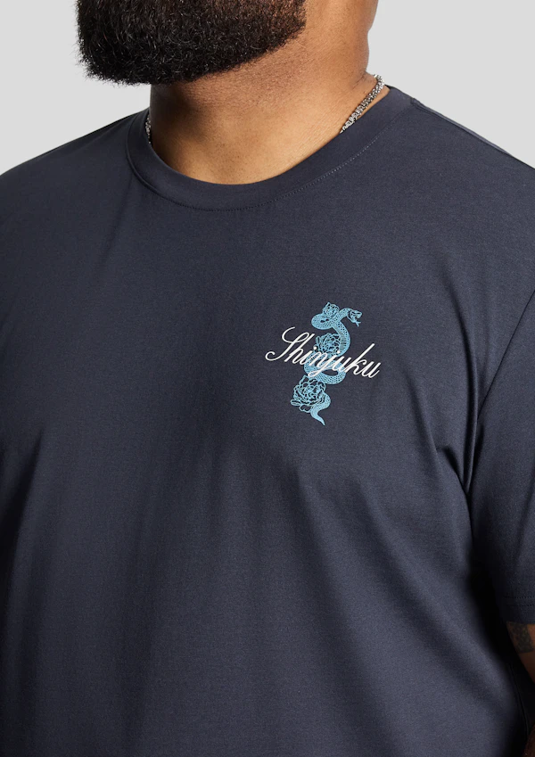 Steel Blue Viper Longline Crew Tee
