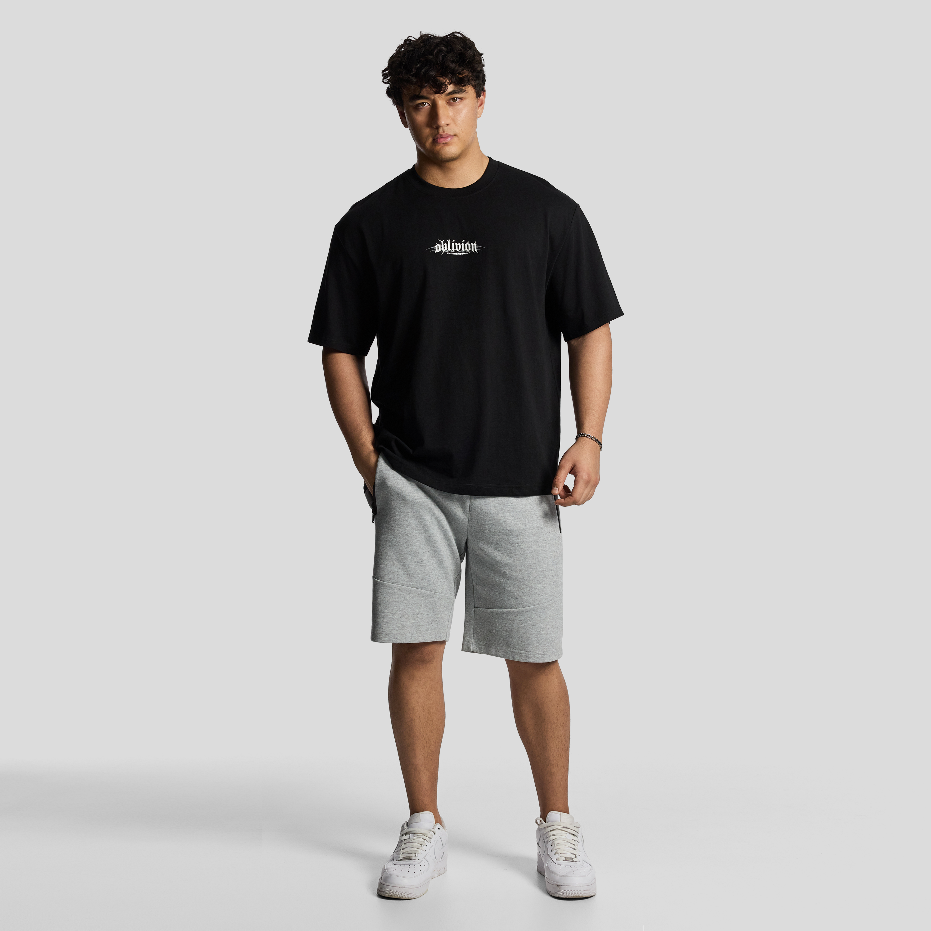 Black Oblivion Relaxed Crew Tee