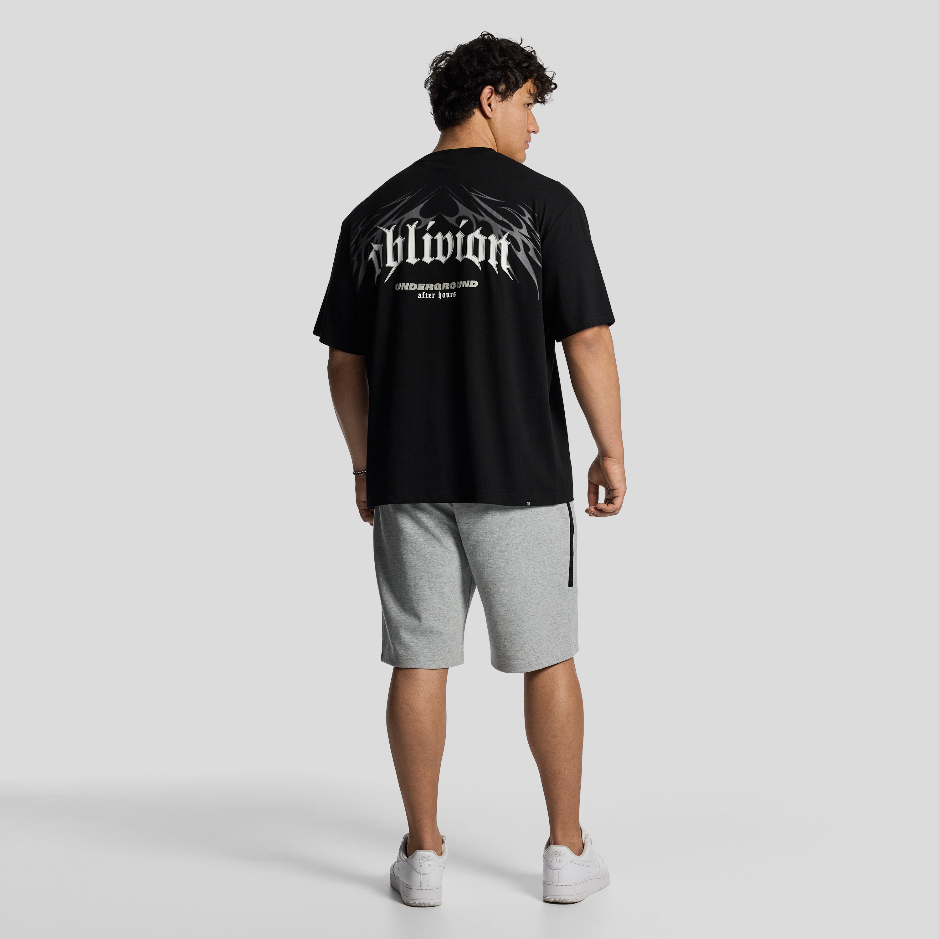 Black Oblivion Relaxed Crew Tee