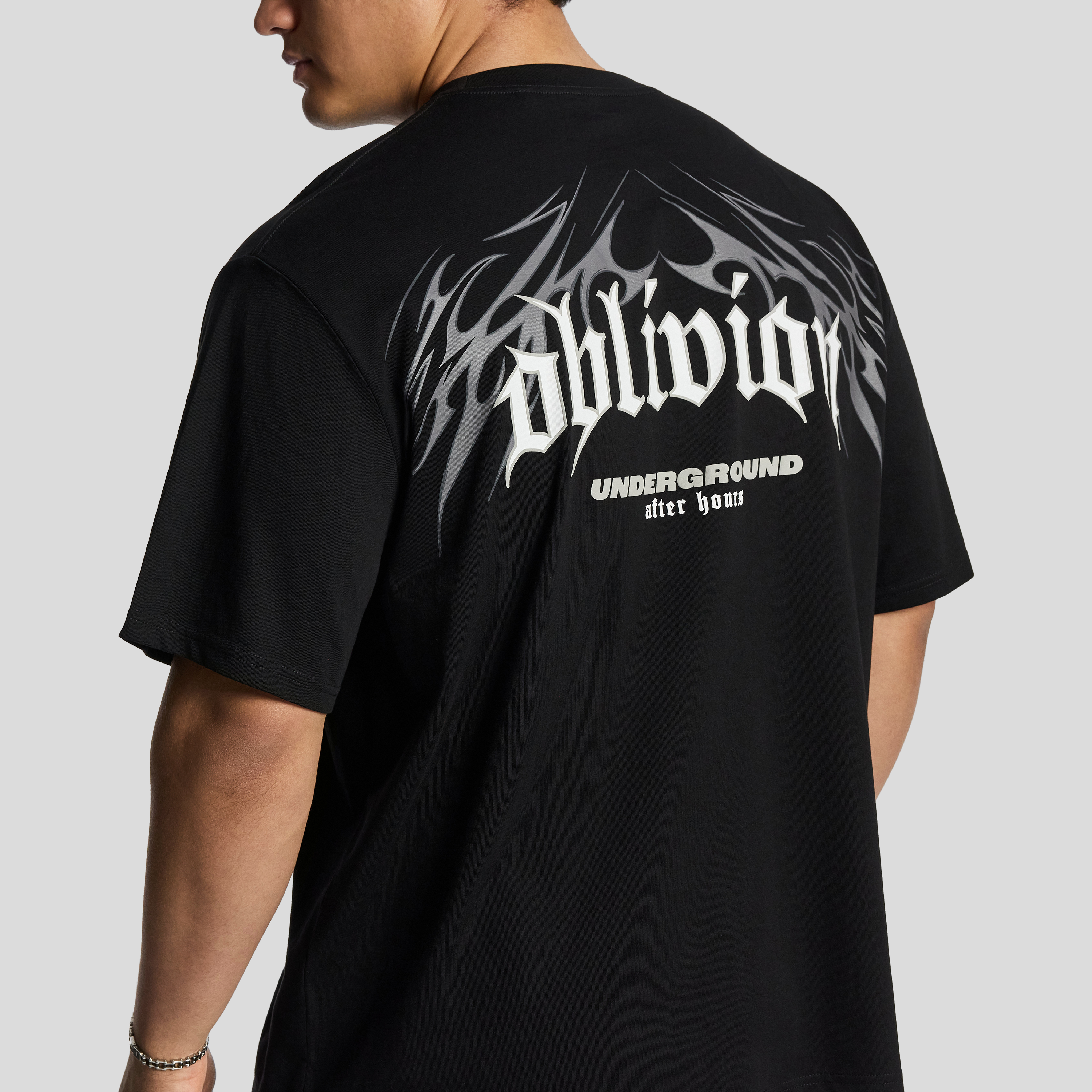 Black Oblivion Relaxed Crew Tee