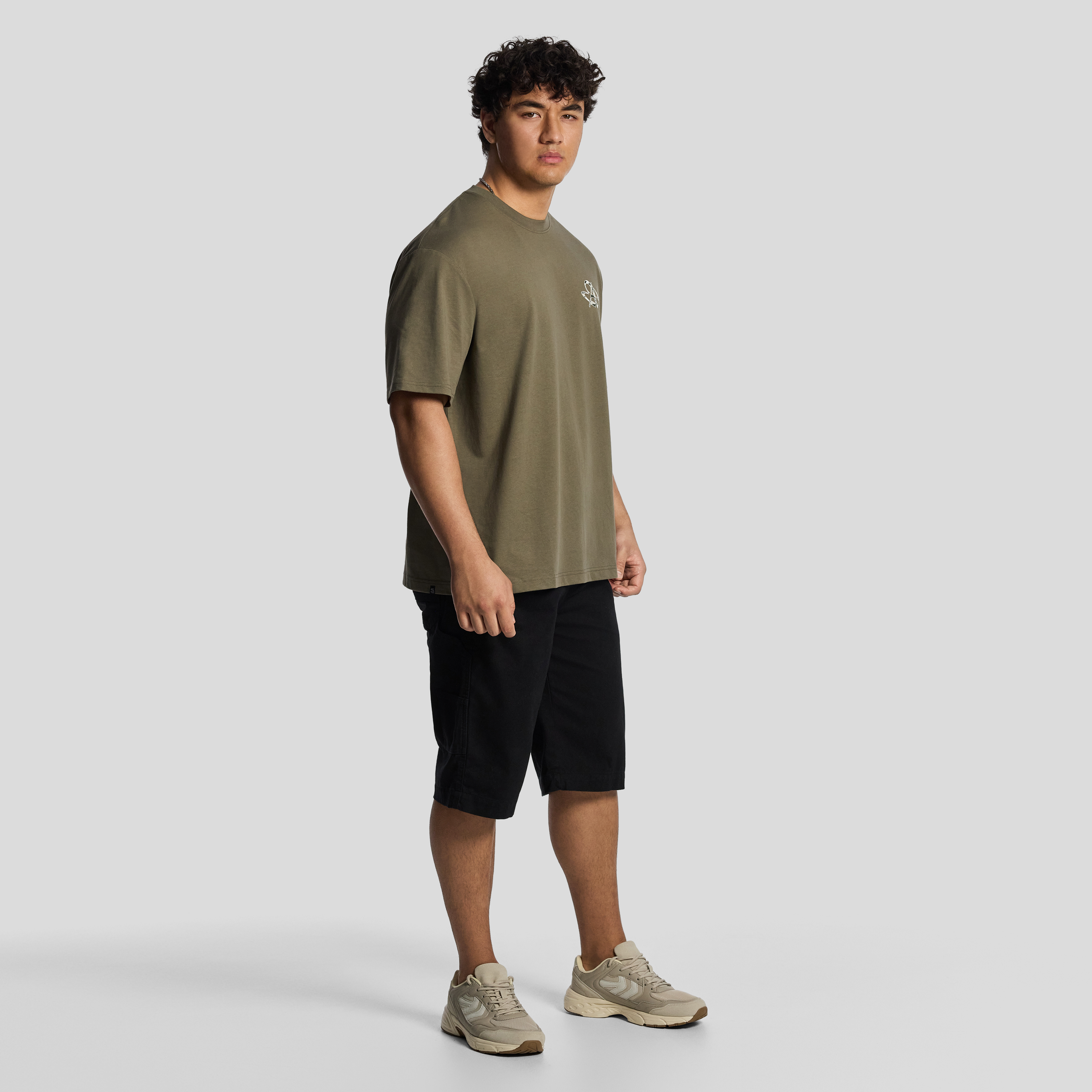 Khaki Green Camo Relaxed Crew Tee