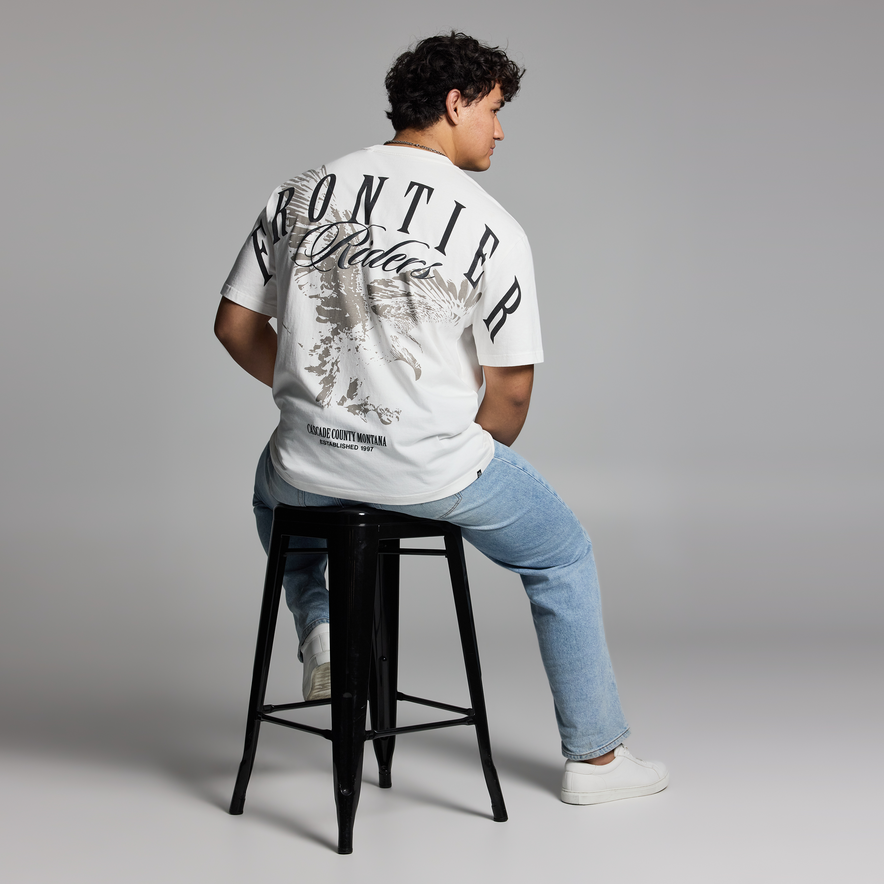 Off White Frontier Relaxed Crew Tee