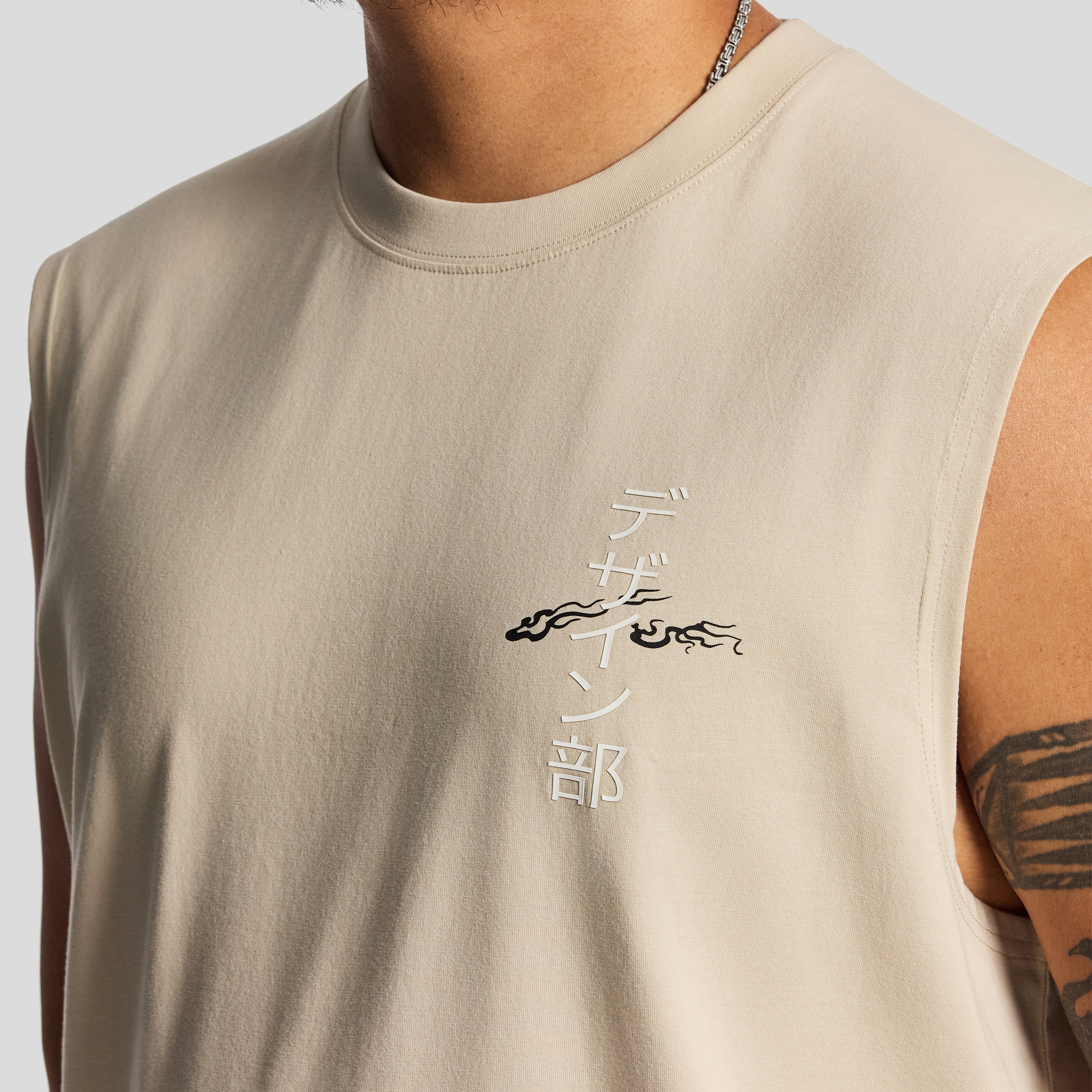 Sand Kaplan Graphic Sleeveless Tee