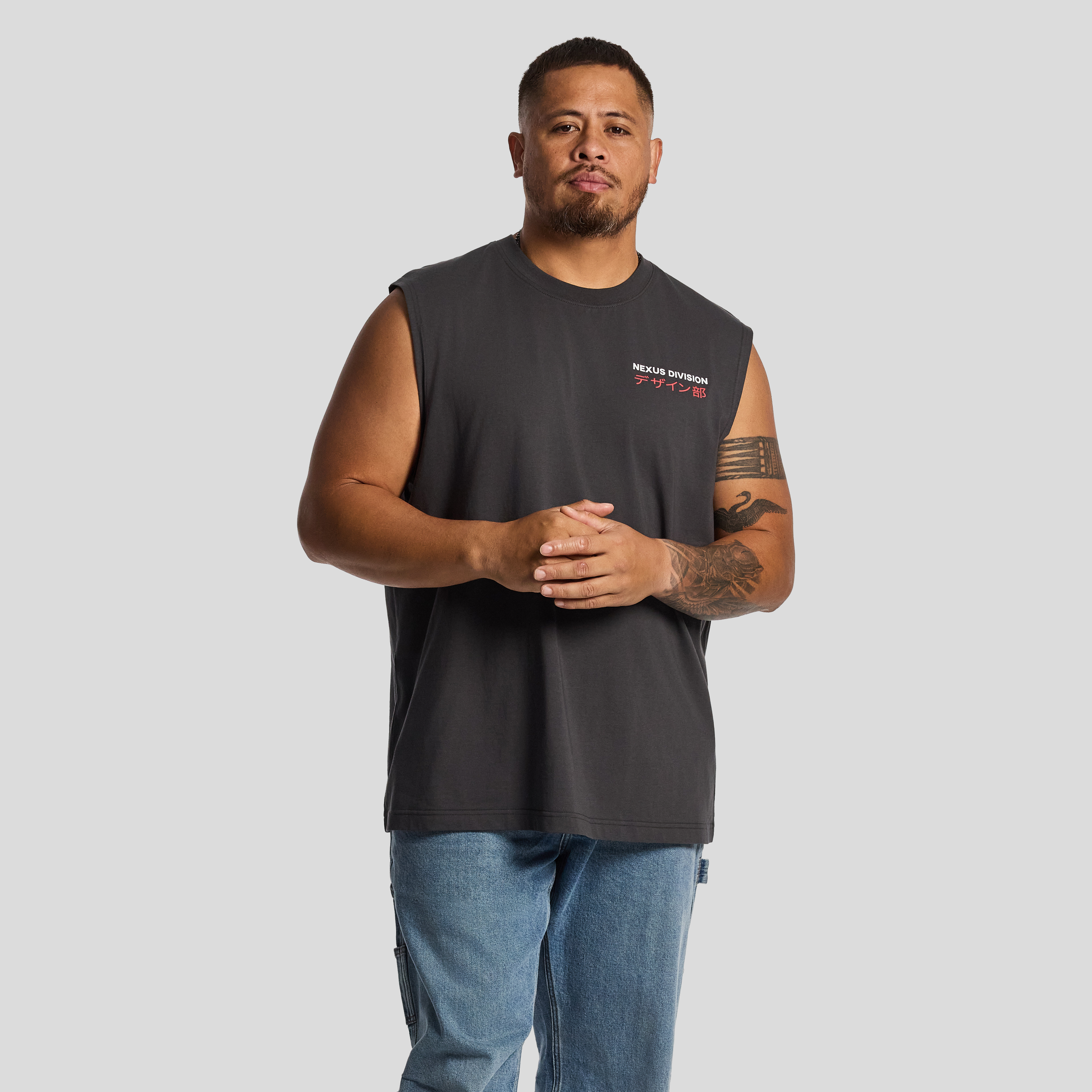 Grey Ladon Graphic Sleeveless Tee