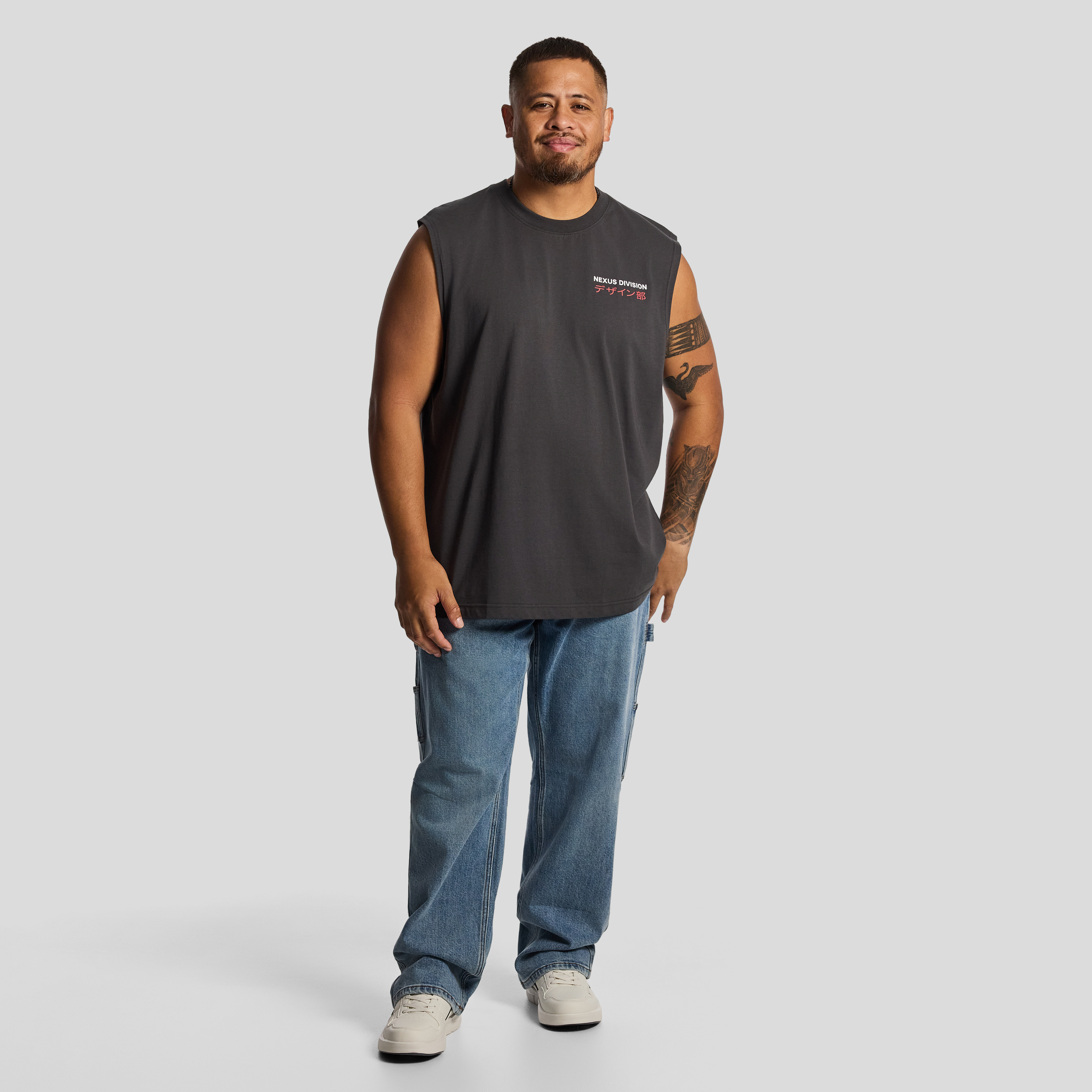Grey Ladon Graphic Sleeveless Tee