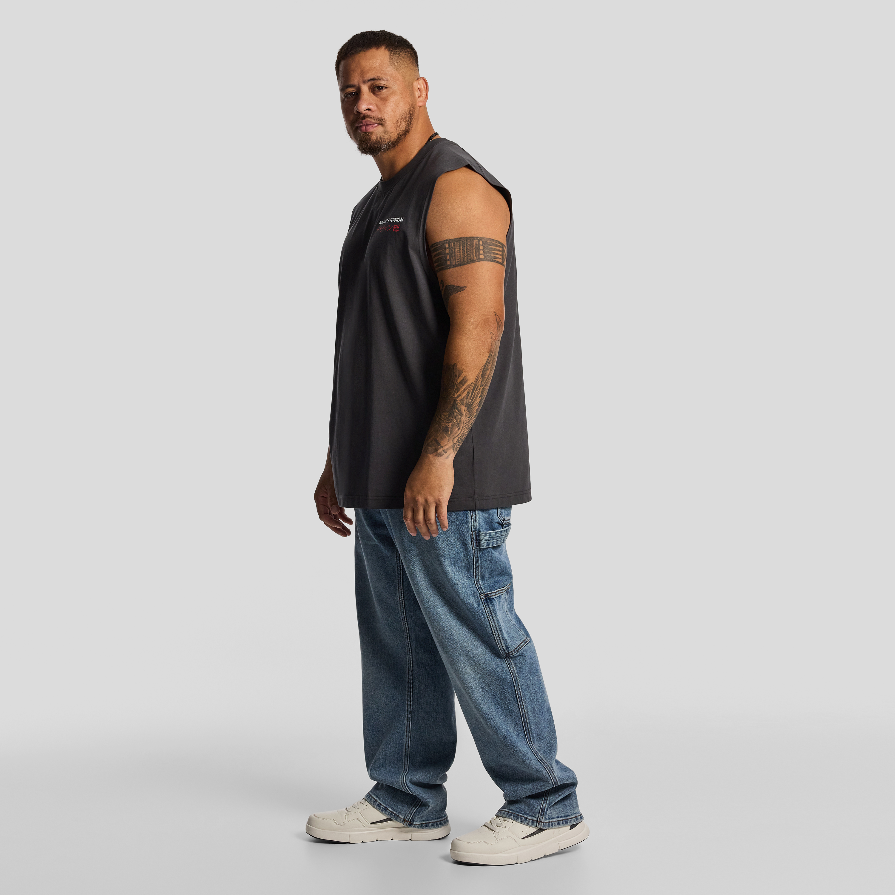 Grey Ladon Graphic Sleeveless Tee