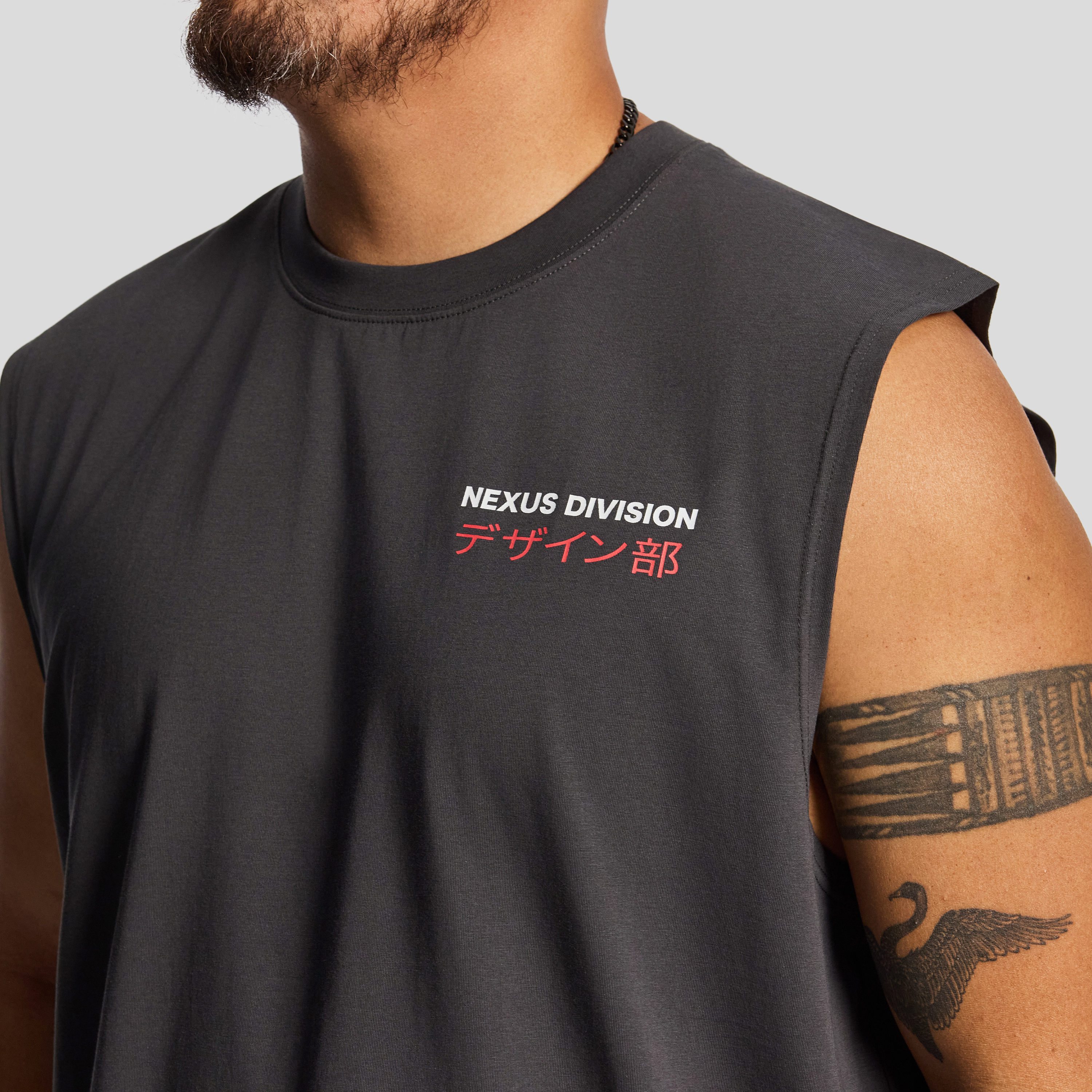 Grey Ladon Graphic Sleeveless Tee