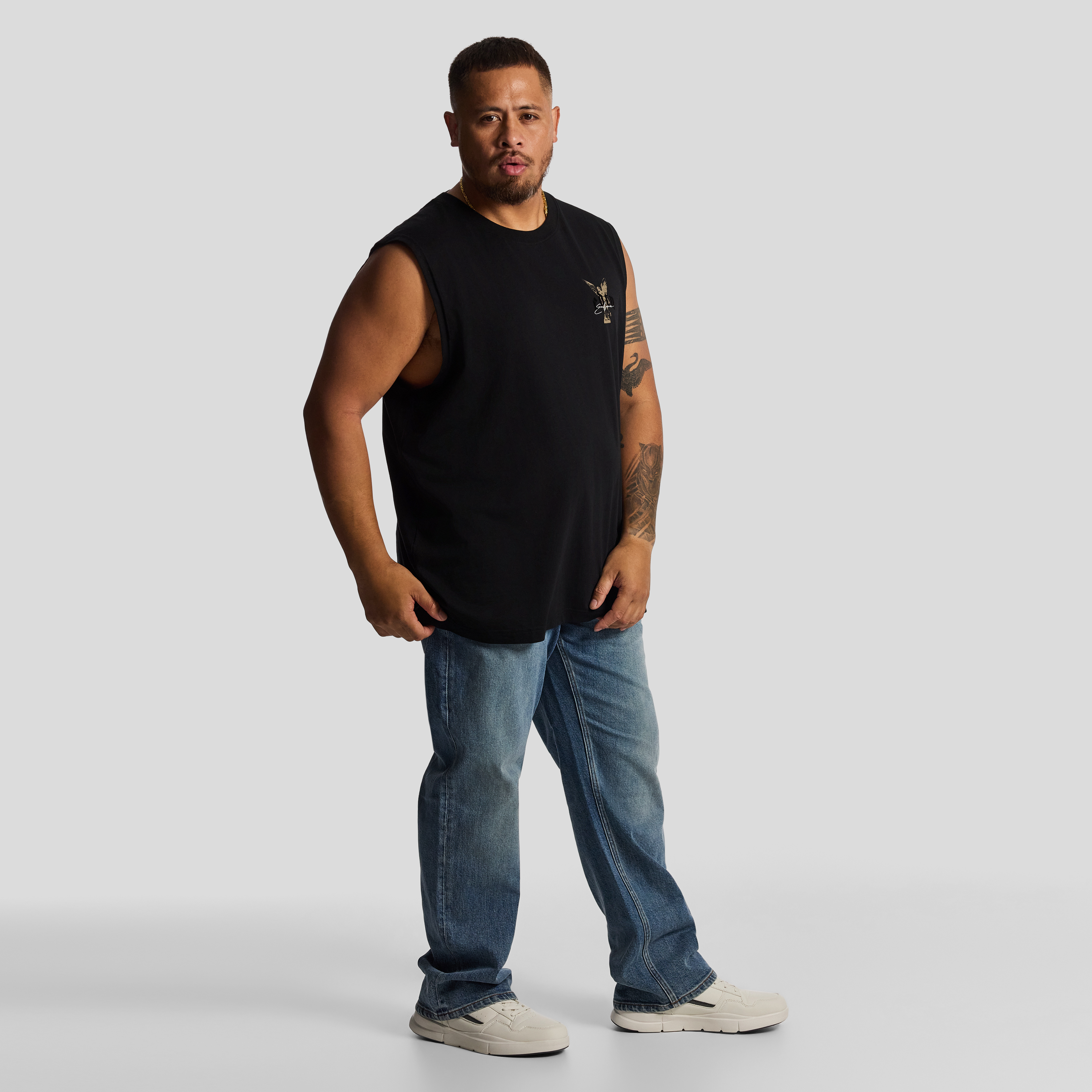 Black Angel Graphic Sleeveless Tee