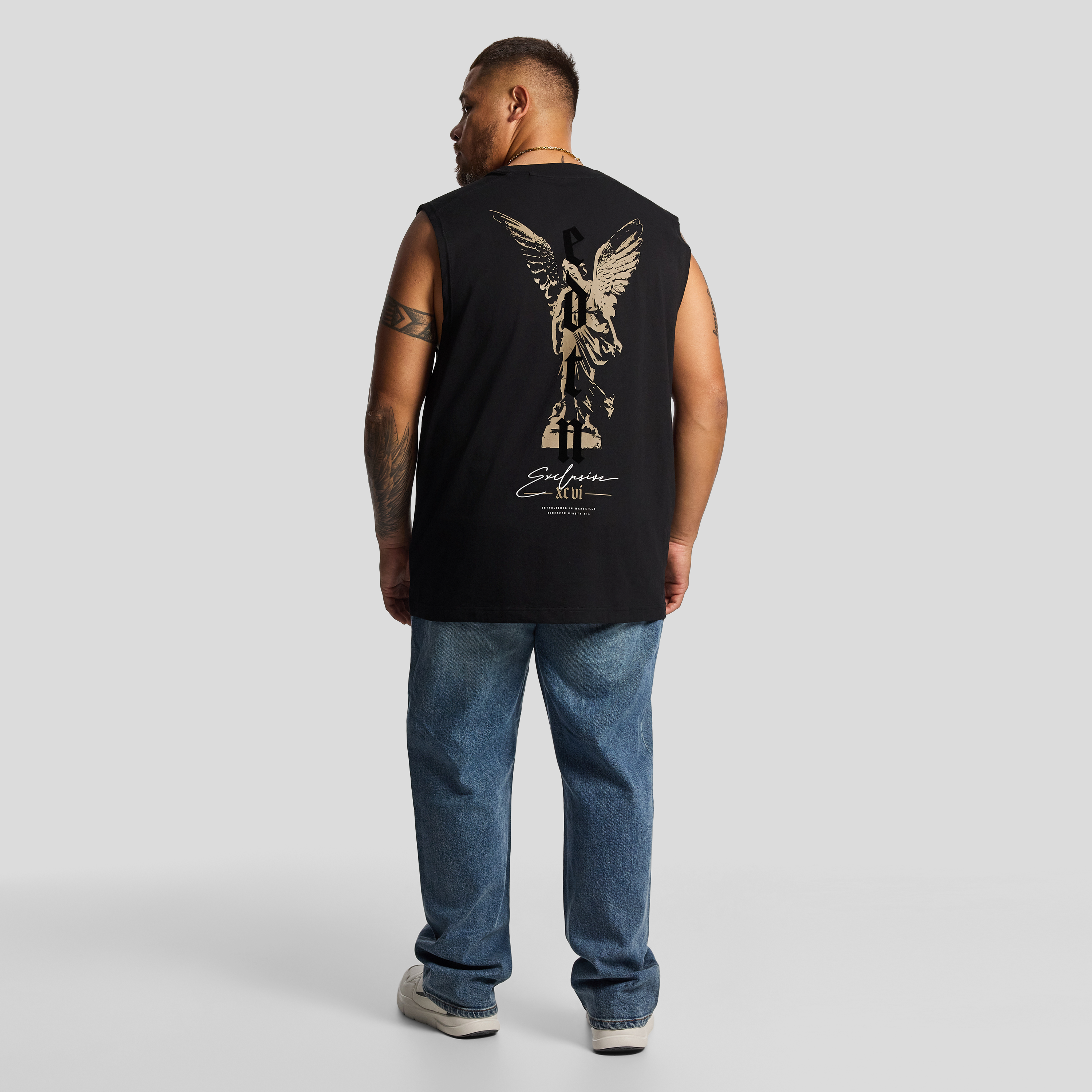 Black Angel Graphic Sleeveless Tee