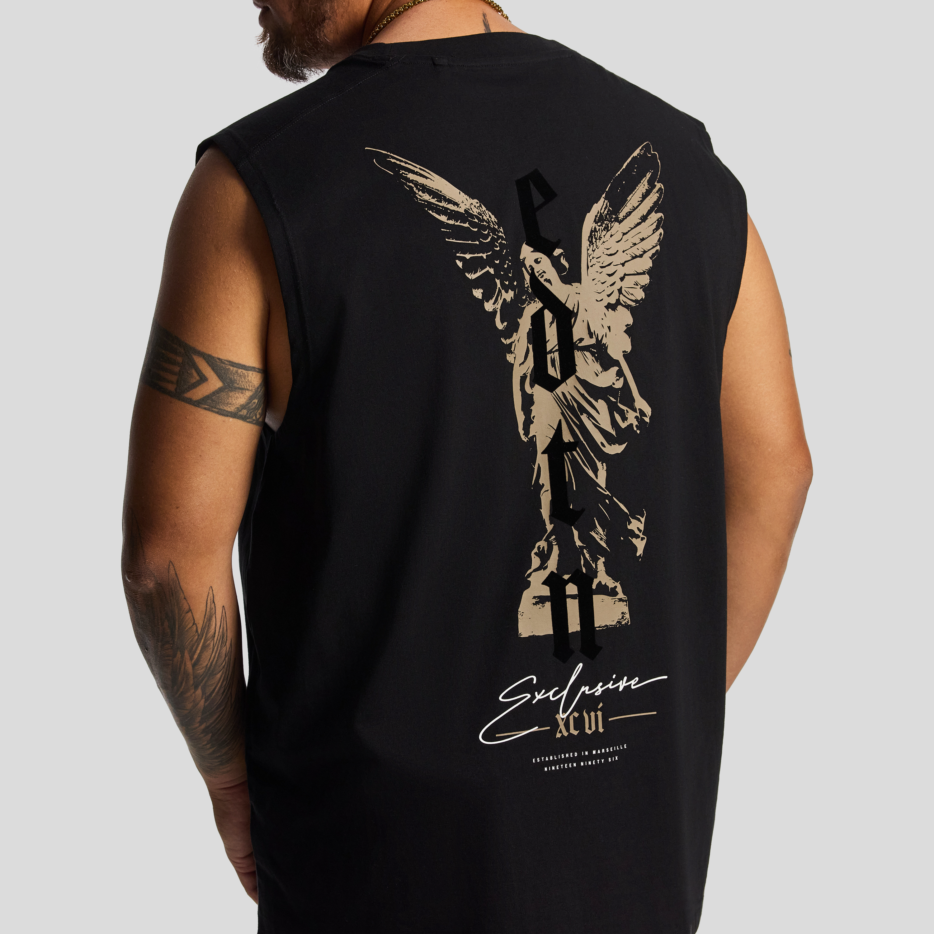 Black Angel Graphic Sleeveless Tee