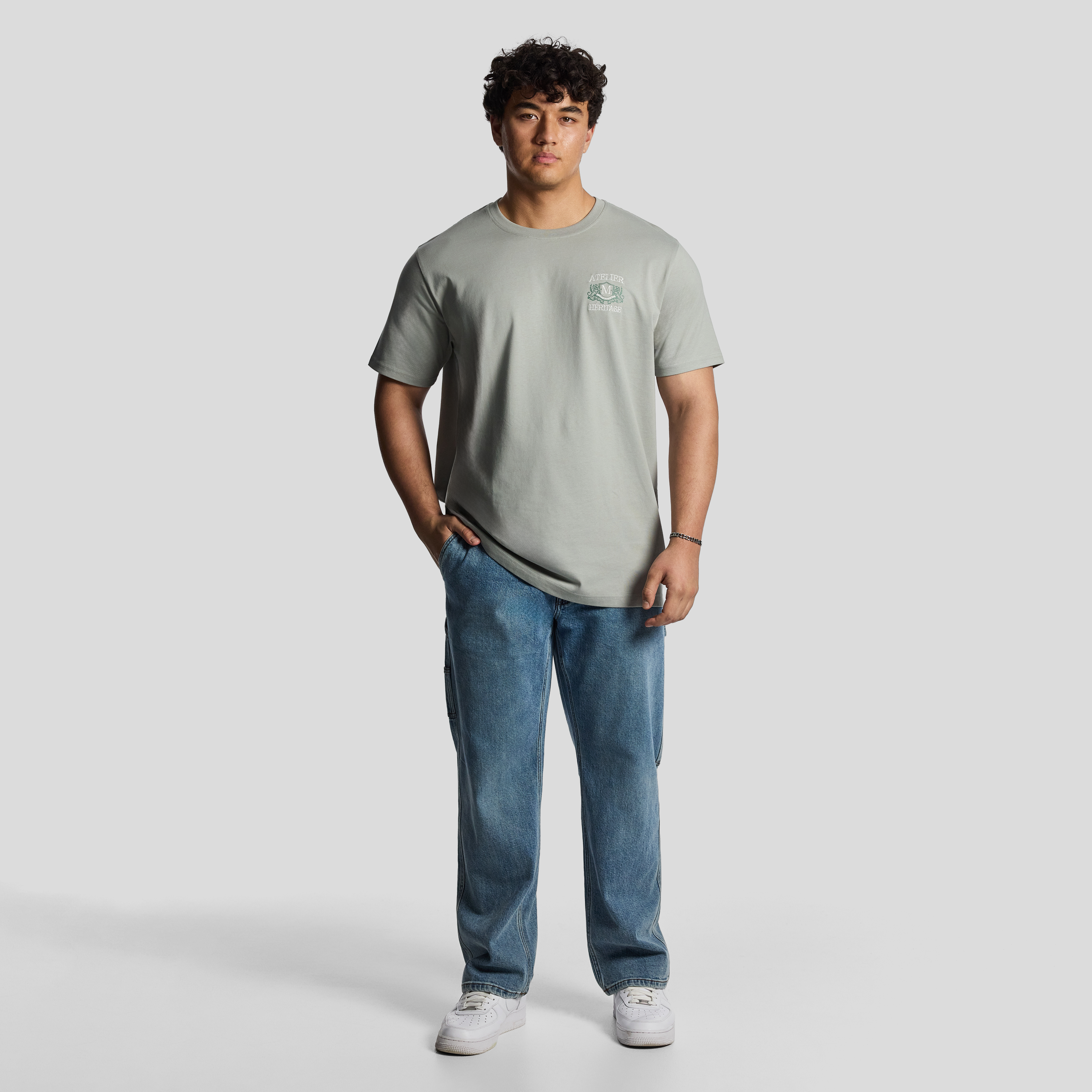 Sage Green Atelier Longline Tee