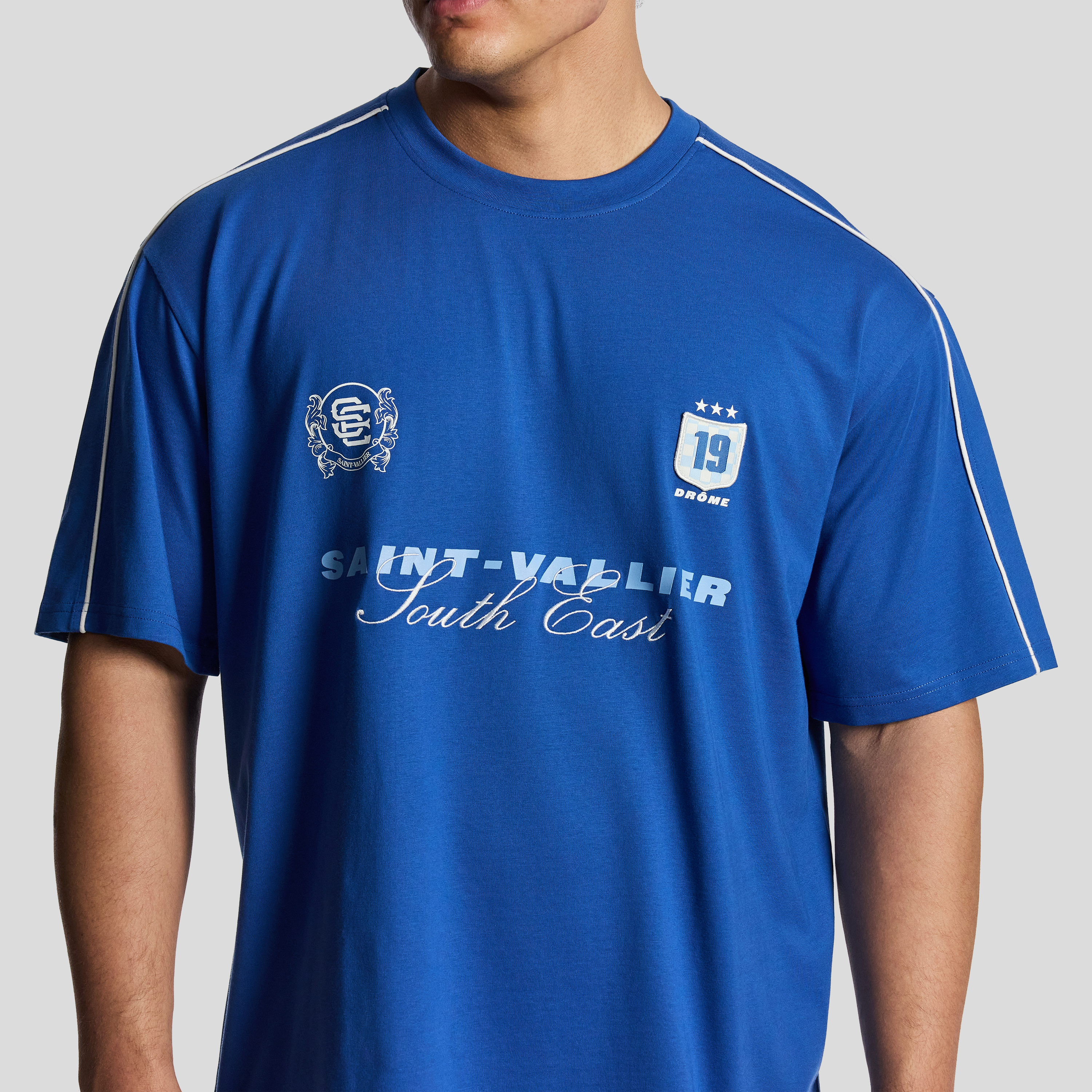 Royal Blue Vallier Relaxed Crew Tee