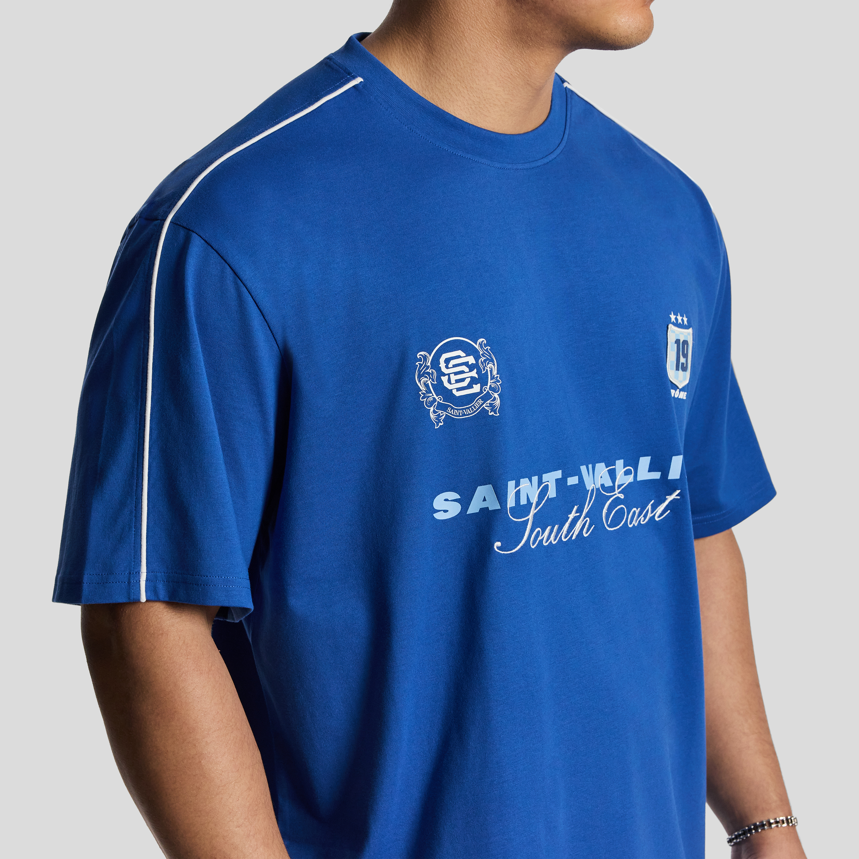 Royal Blue Vallier Relaxed Crew Tee