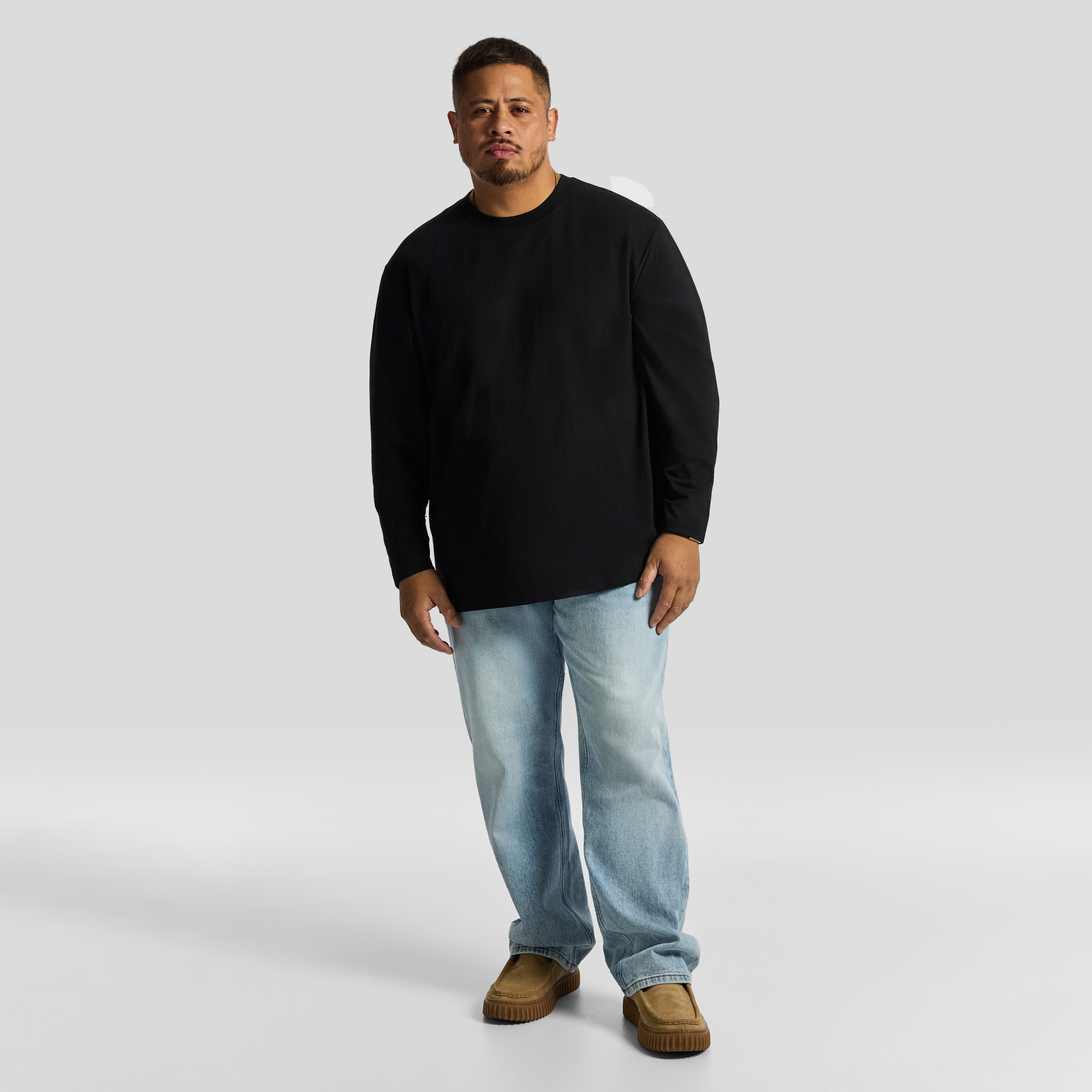 Black Long Sleeve Relaxed Top