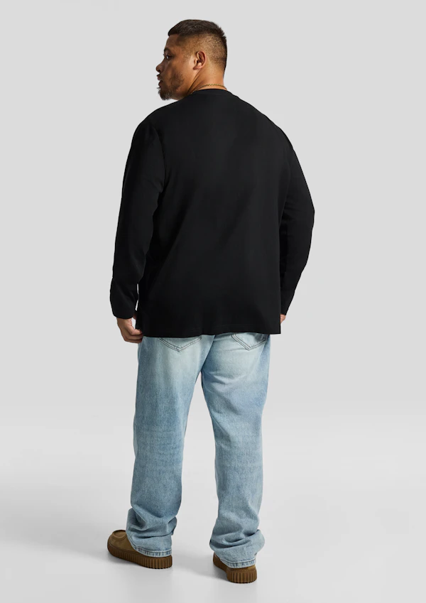 Black Long Sleeve Relaxed Top